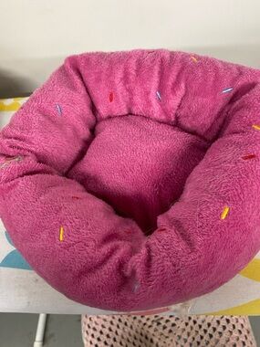 3/$15. Plush Pink Sprinkle DonutPet Bed - Cozy